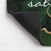 Monogram Groene Agatische Geode Muismat (Hoek)
