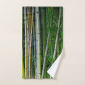Monogram | Groene Bamboe Forest Botanical Earthy Bad Handdoek (Handdoek)