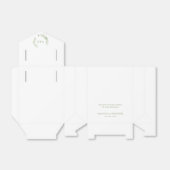 Monogram Groene botanische bladeren Custom Wedding Bedankdoosjes (Uitgevouwen)