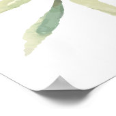 Monogram Groene Bruiloftsborrel Welkomstbord Poster (Hoek)