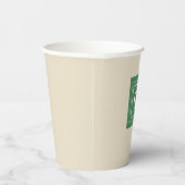 Monogram, groene denimprint 8oz papieren bekers (Rechts)