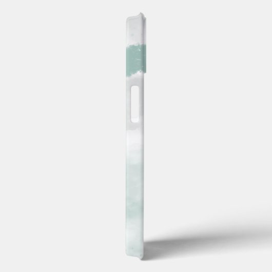 Monogram Groene Elegante Waterverf Case-Mate iPhone Case (Achterkant / Rechts)