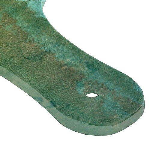 Monogram groene en blauwe Waterverf vastgesteld Snijplank (Hoek)