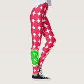 Monogram groene en rode pols leggings (Rechts)