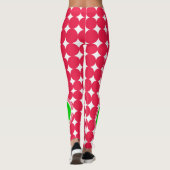 Monogram groene en rode pols leggings (Achterkant)