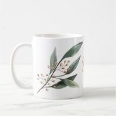 Monogram groene eucalyptusbladeren koffiemok (Links)