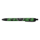 Monogram groene glitter dachshund zwarte inkt pen (Bodem)