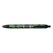 Monogram groene glitter dachshund zwarte inkt pen (Achterkant)
