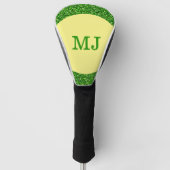 Monogram groene glitter golfheadcover (Voorkant)