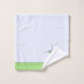Monogram groene Hummingbird Towel Bad Handdoek (Wasdoekje)