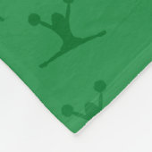 Monogram groene kerktoonzwarte cirkel fleece deken (Hoek)