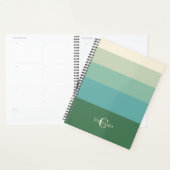 Monogram groene kleur geblokkeerd om lijst te doen planner (Display)