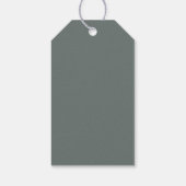 Monogram Groene Krans Baby Shower Bedankt Cadeaulabel (Achterkant)