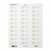Monogram Groene Krans & Strik Retouradres Etiket (Full Sheet)