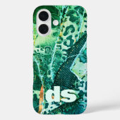 Monogram groene luipaard dier print patroon Case-Mate iPhone case (Achterkant)
