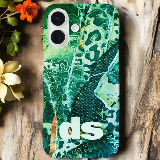 Monogram groene luipaard dier print patroon Case-Mate iPhone case