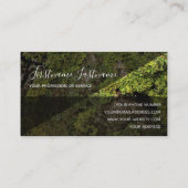 Monogram groene mossy-boomoppervlak grijze driehoe visitekaartje (Achterkant)