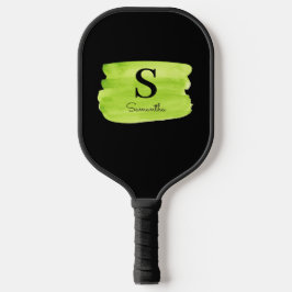 Monogram Groene penseelstreek Pickleball Paddle