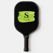 Monogram Groene penseelstreek Pickleball Paddle (Achterkant)