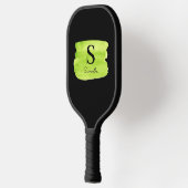 Monogram Groene penseelstreek Pickleball Paddle (Links)