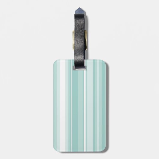 Monogram groene strepen bagagelabel (Achterkant verticaal)