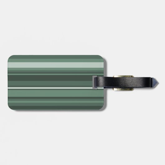 Monogram groene strepen bagagelabel (Achterkant horizontaal)