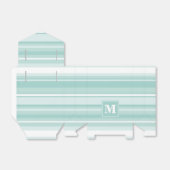 Monogram groene strepen bedankdoosjes (Uitgevouwen)
