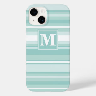 Monogram groene strepen Case-Mate iPhone 14 hoesje