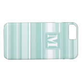 Monogram groene strepen Case-Mate iPhone case (Achterkant (Horizontaal))