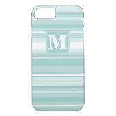 Monogram groene strepen Case-Mate iPhone case (Achterkant)