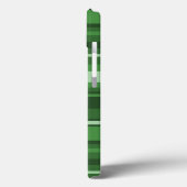 Monogram groene strepen Case-Mate iPhone hoesje (Achterkant / Links)