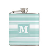 Monogram groene strepen heupfles (Voorkant)