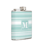 Monogram groene strepen heupfles (Rechts)