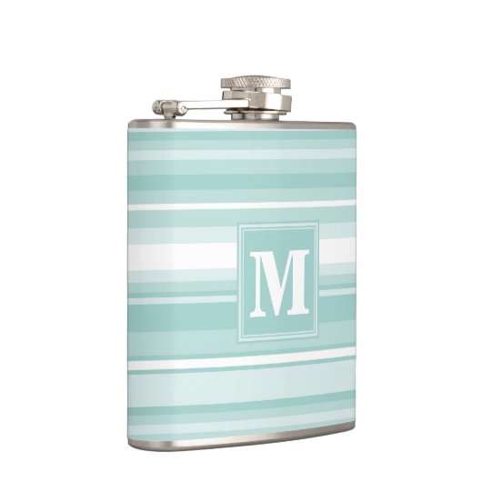 Monogram groene strepen heupfles (Rechts)