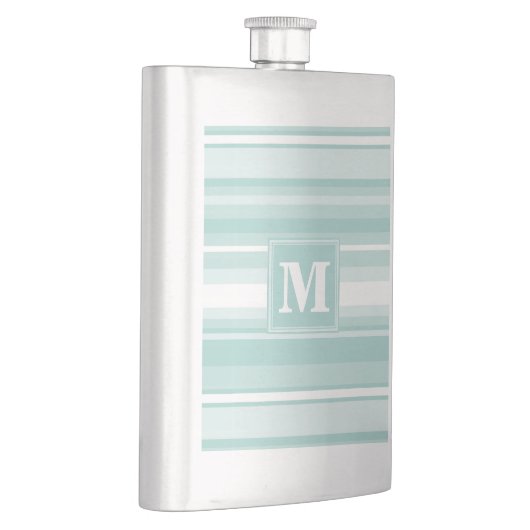 Monogram groene strepen heupfles (Rechts)