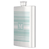 Monogram groene strepen heupfles (Links)