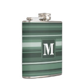 Monogram groene strepen heupfles (Rechts)