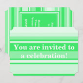 Monogram groene strepen kaart (Voorkant / Achterkant)