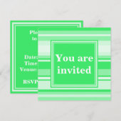 Monogram groene strepen kaart (Voorkant / Achterkant)