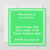 Monogram groene strepen kaart (Achterkant)