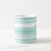 Monogram groene strepen koffiemok (Center)