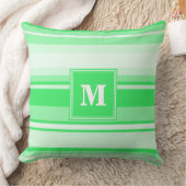 Monogram groene strepen kussen (Deken)