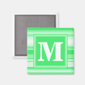 Monogram groene strepen magneet (Voorkant / Achterkant)