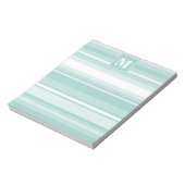 Monogram groene strepen notitieblok (Linkerzijde)