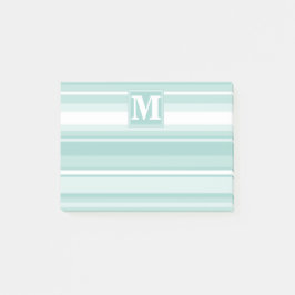 Monogram groene strepen post-it® notes