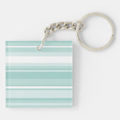 Monogram groene strepen sleutelhanger (Achterkant)