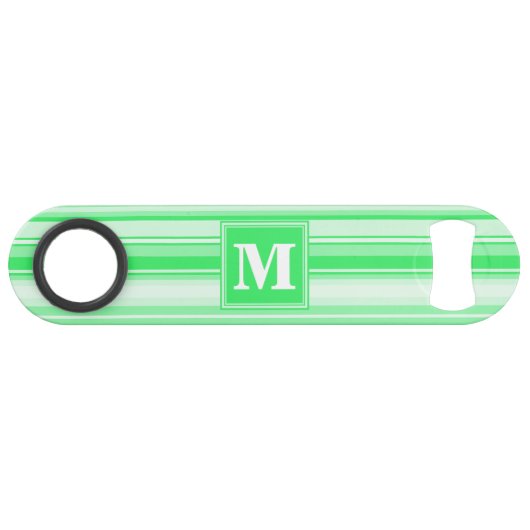 Monogram groene strepen speed flessenopener (Voorkant (Horizontaal))