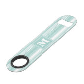 Monogram groene strepen speed flessenopener (Voorkant Gekanteld)