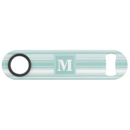 Monogram groene strepen speed flessenopener