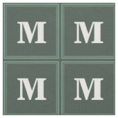 Monogram groene strepen stof (Close Up)